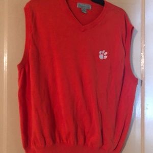 Men’s Clemson Sleeveless Sweater Vest size M.